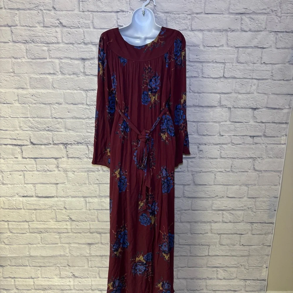 FREE PEOPLE Miranda  Floral Maxi Dress Boho Revival Flowey Size Small Petite